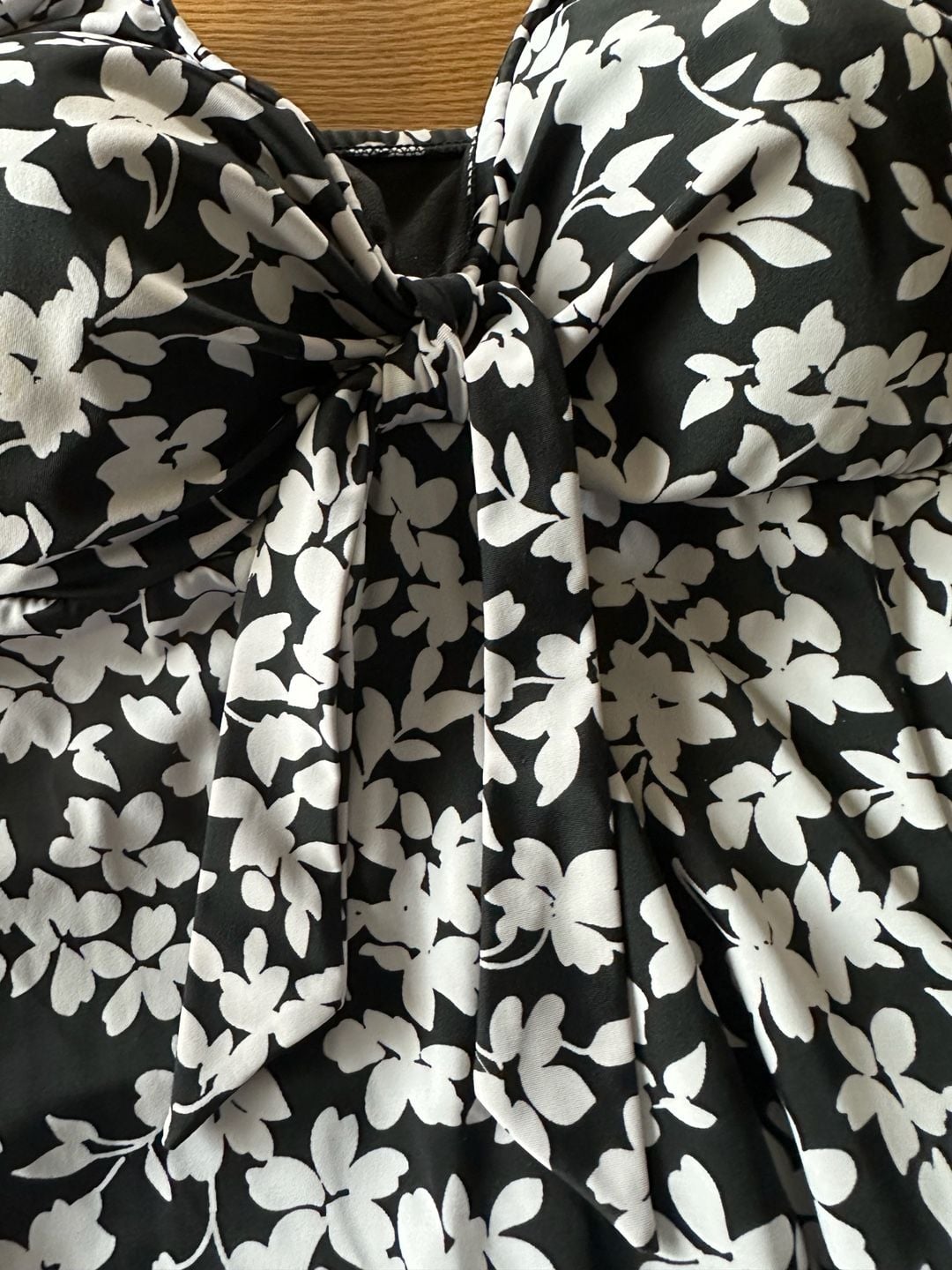 Croft & Barrow Swim Dress Size 3X (24W) Black White Floral One Piece Swimsuit 4