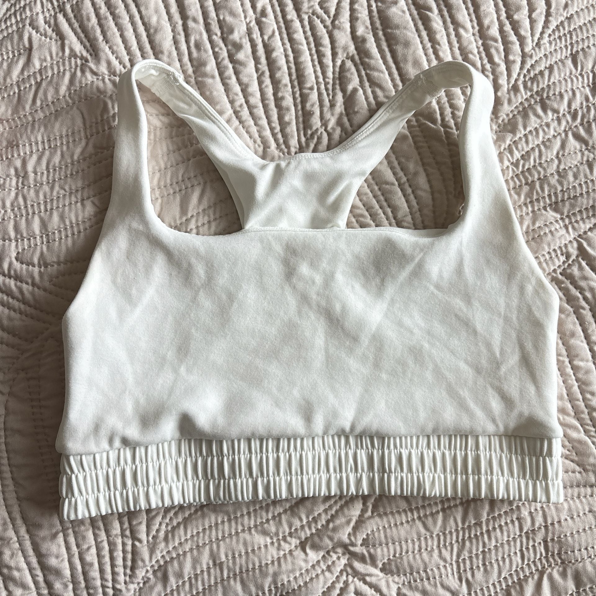 Old Navy Active Dynamic Fleece Sweatshirt Sports Bra White Size Medium 3