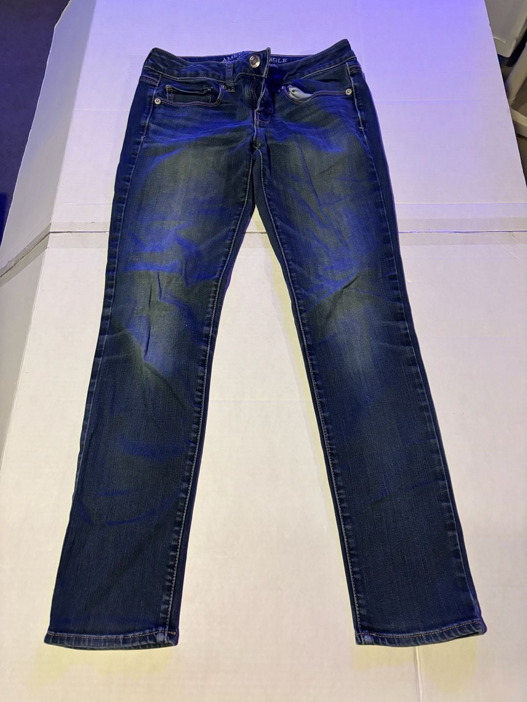 American Eagle Jeans Size 4 Short Dark Wash Denim 2
