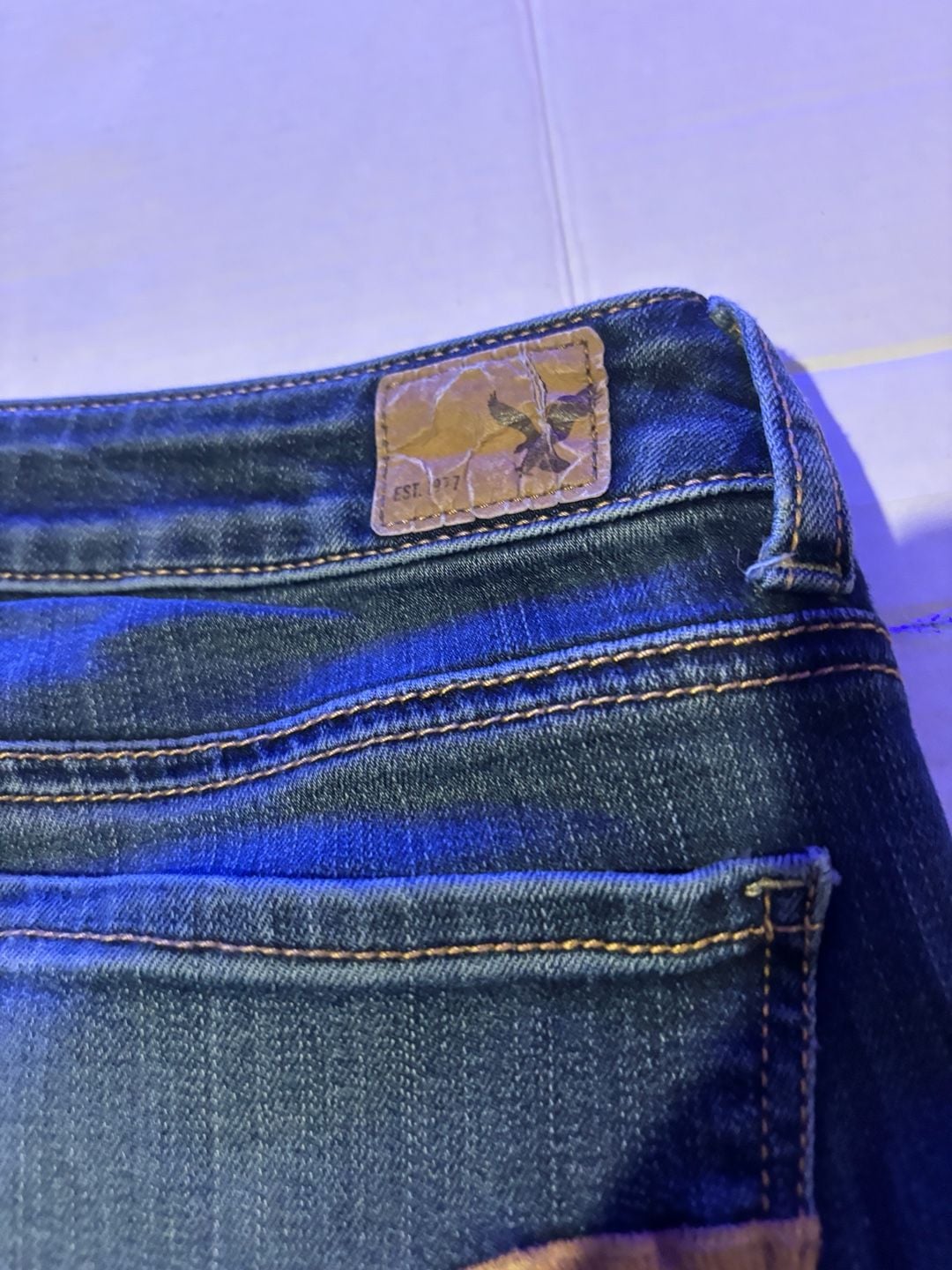 American Eagle Jeans Size 4 Short Dark Wash Denim 8