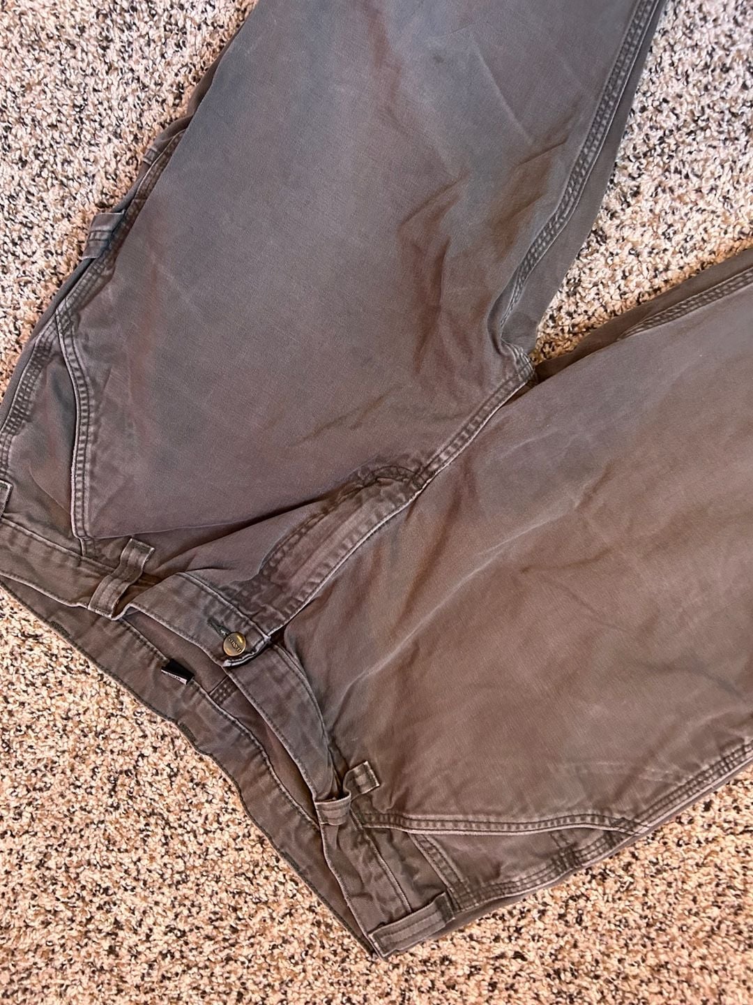 Carhartt Work Pants Size 38x34 Gray Cargo Utility 3