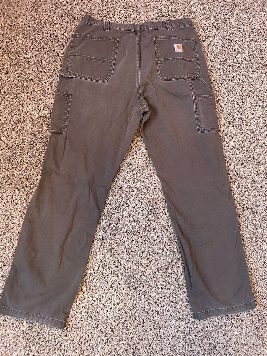 Carhartt Work Pants Size 38x34 Gray Cargo Utility 5