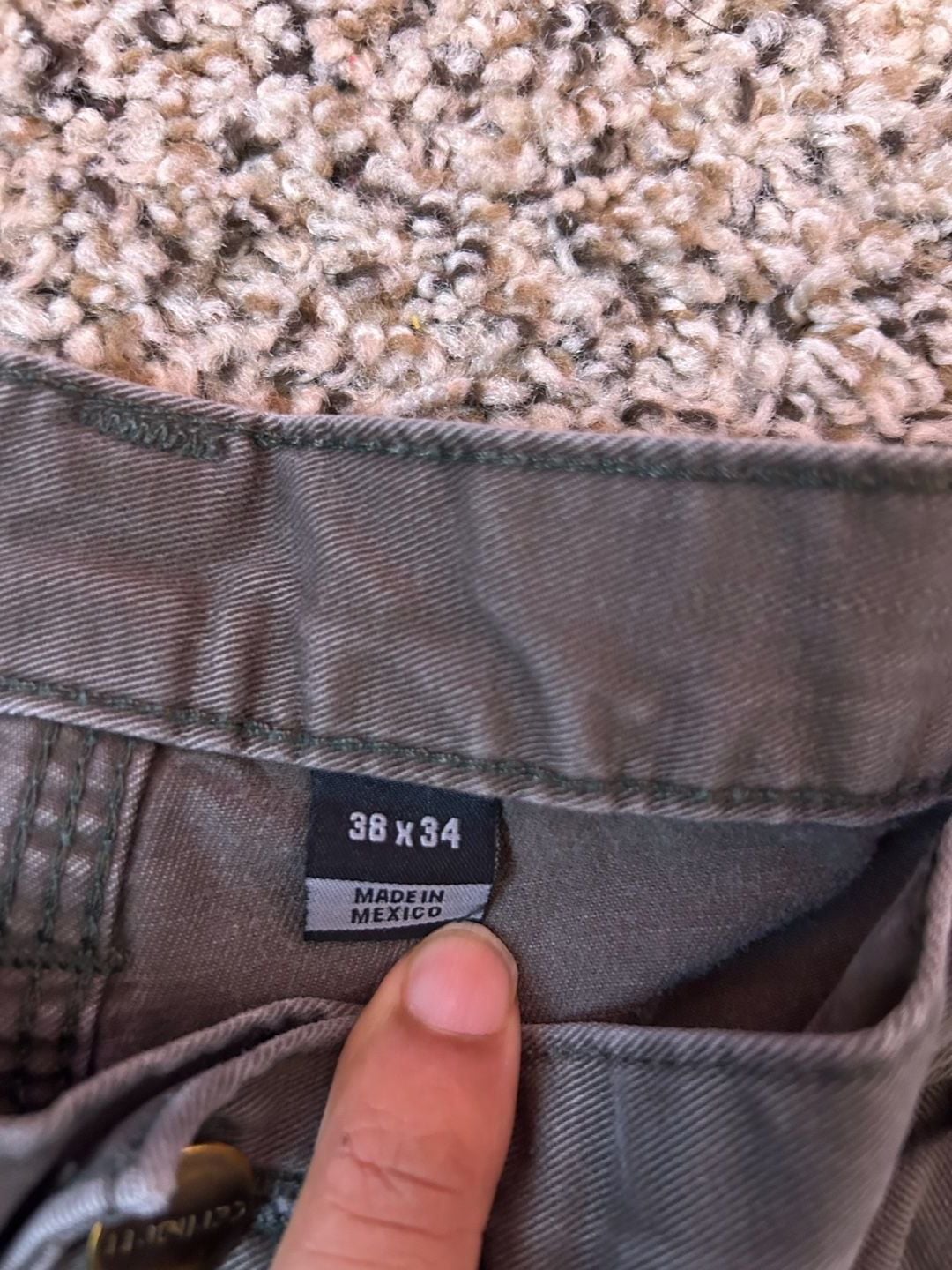 Carhartt Work Pants Size 38x34 Gray Cargo Utility 4