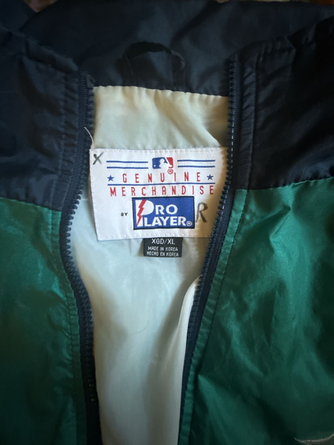 Pro Player Seattle Mariners Jacket Size XGD/ XL Green Blue Windbreaker 3