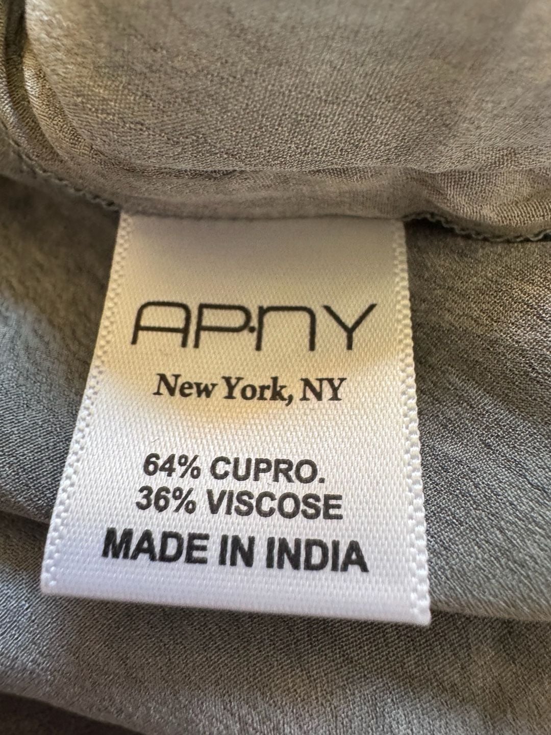 AP•NY XXL Cupro Viscose Color Block Button Down Shirt Black Gray 6
