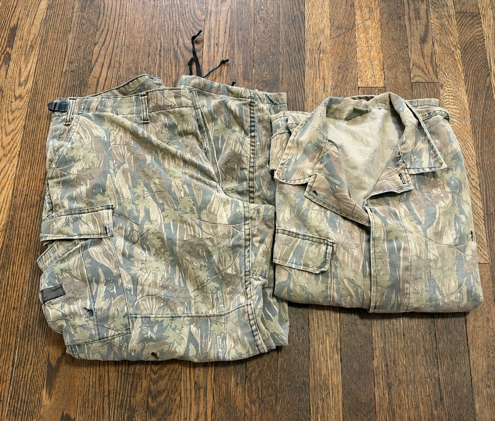 Vintage Smokey Branch Camo Military Cargo Pants and Jacket Set Size XL 1