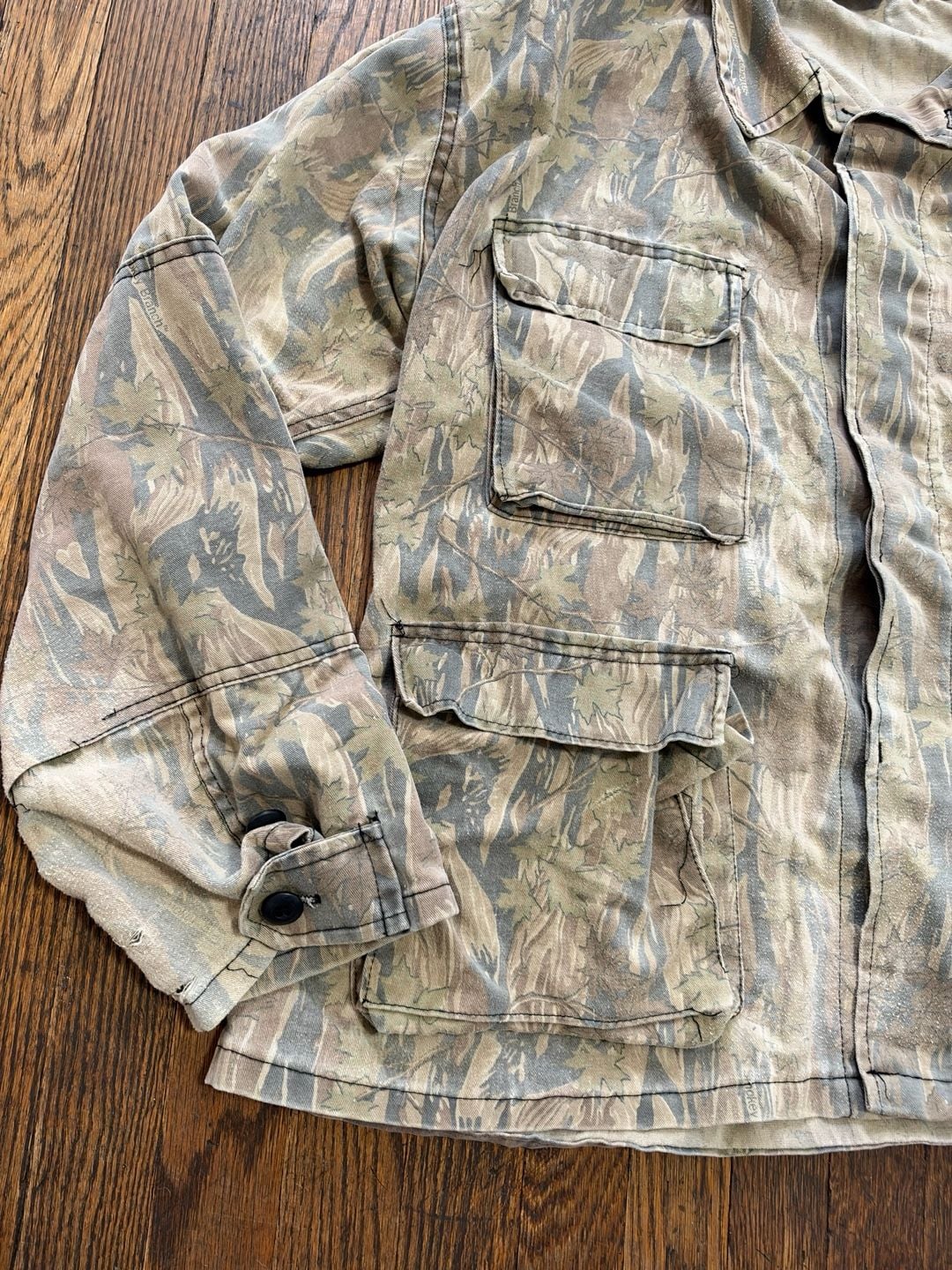 Vintage Smokey Branch Camo Military Cargo Pants and Jacket Set Size XL 24