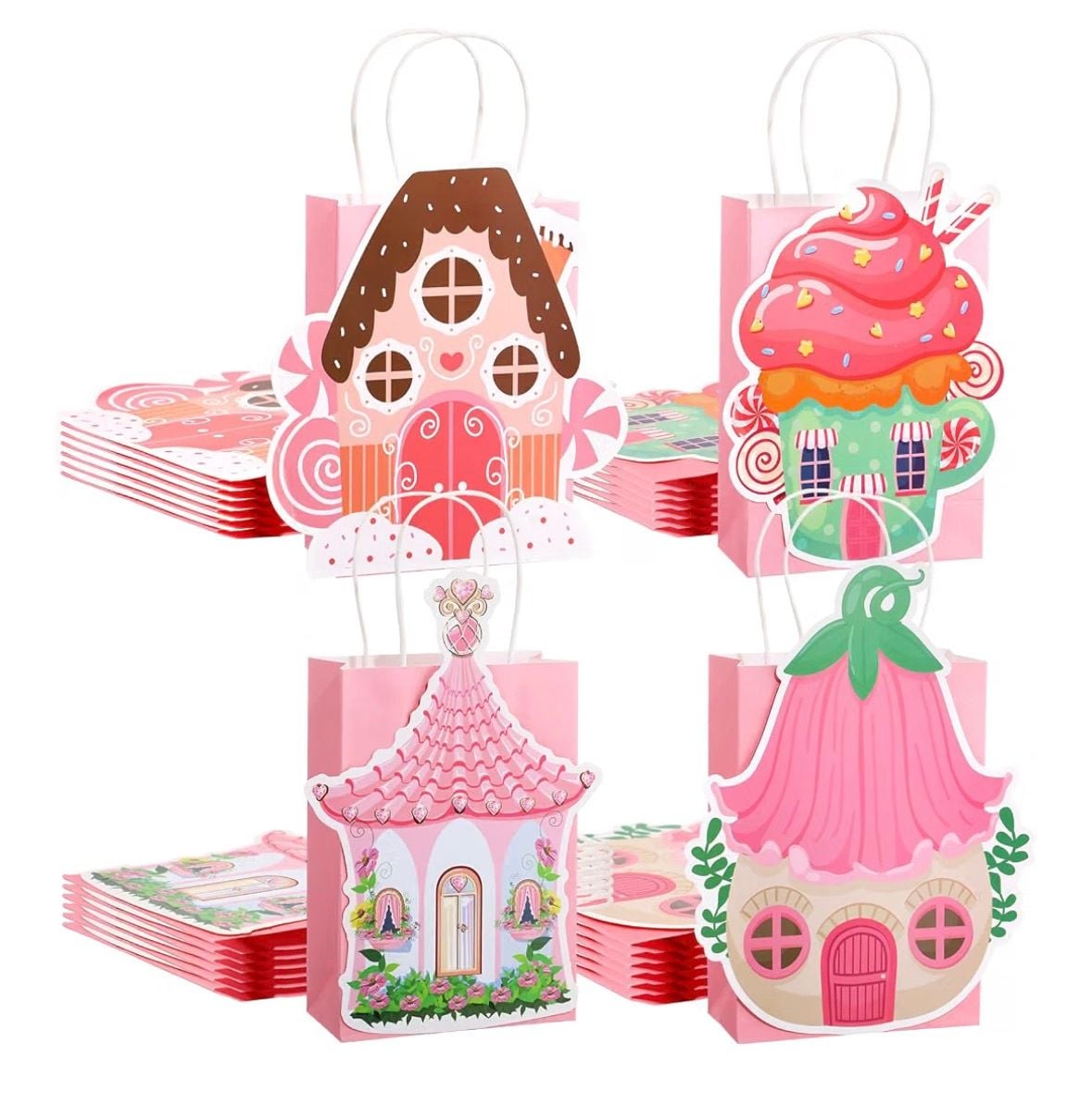 Pink Fairy House Party Gift Bags 24 Pcs 1