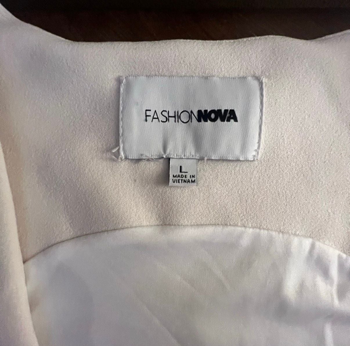 Fashion Nova White Sleeveless Button Front Split Detail Waistcoat Size L 5