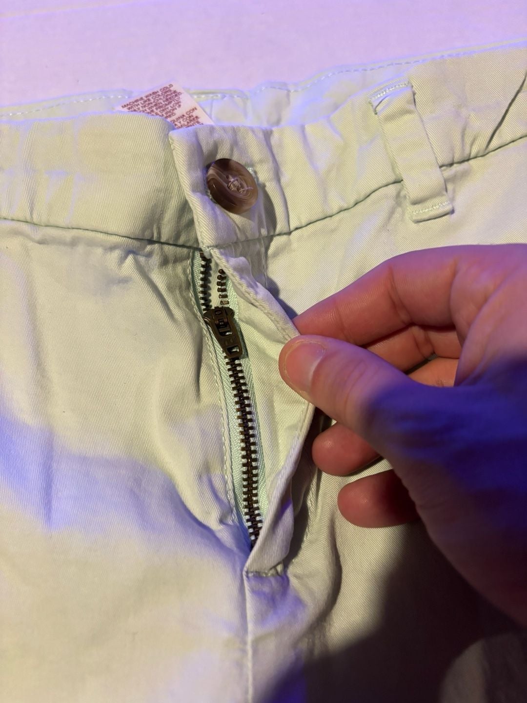 Faded Glory Size 14 Light Yellow Chino Shorts Cotton Blend 3