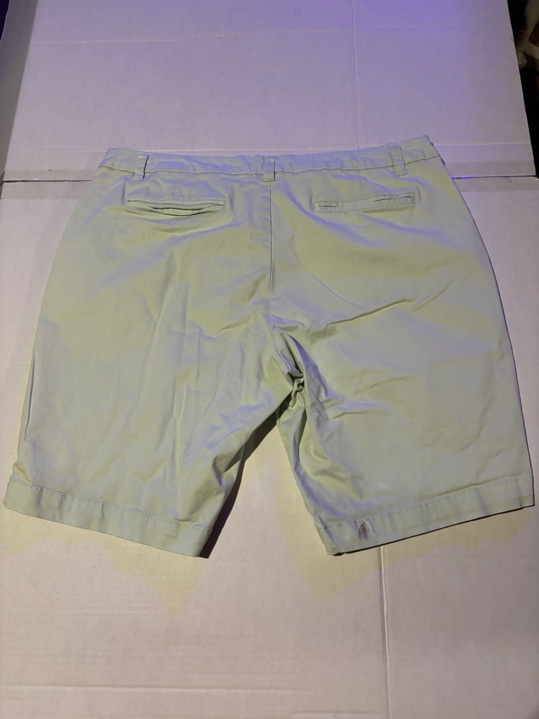 Faded Glory Size 14 Light Yellow Chino Shorts Cotton Blend 7