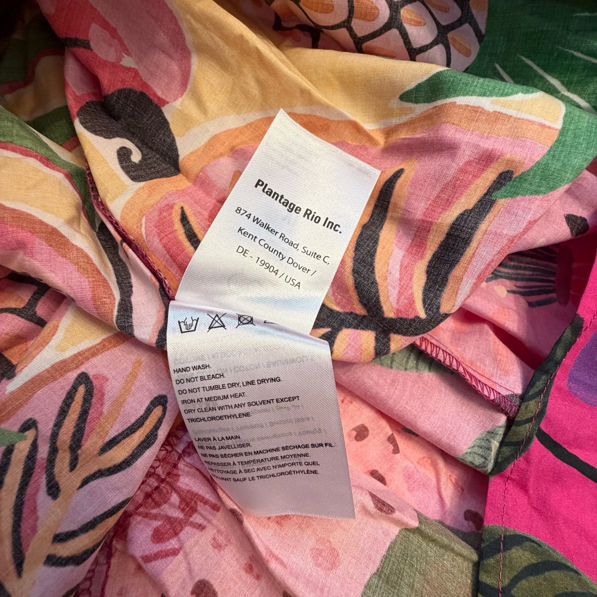 FARM Rio Pop Leopards Mixed Midi Dress Size XL Pink Tropical 8