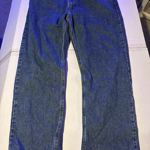Wrangler Jeans Size 38x29 Blue Denim Straight Leg