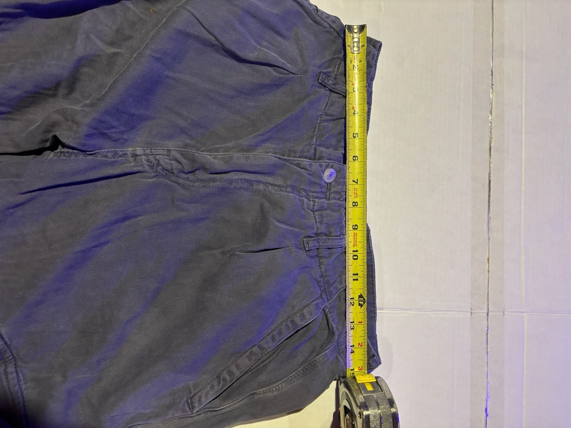 Free People Cargo Pants Size 8 Navy Blue Cotton Linen Blend 9
