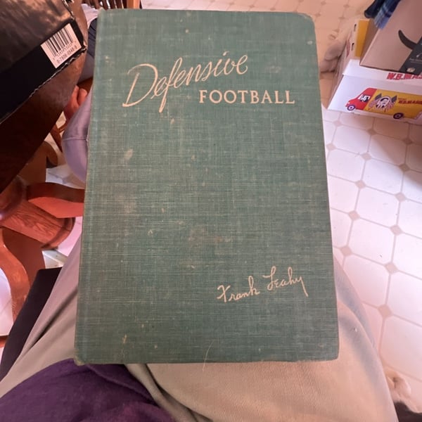Frank Leahy Defensive Football Book 1951 Second Printing Green Hardcover
