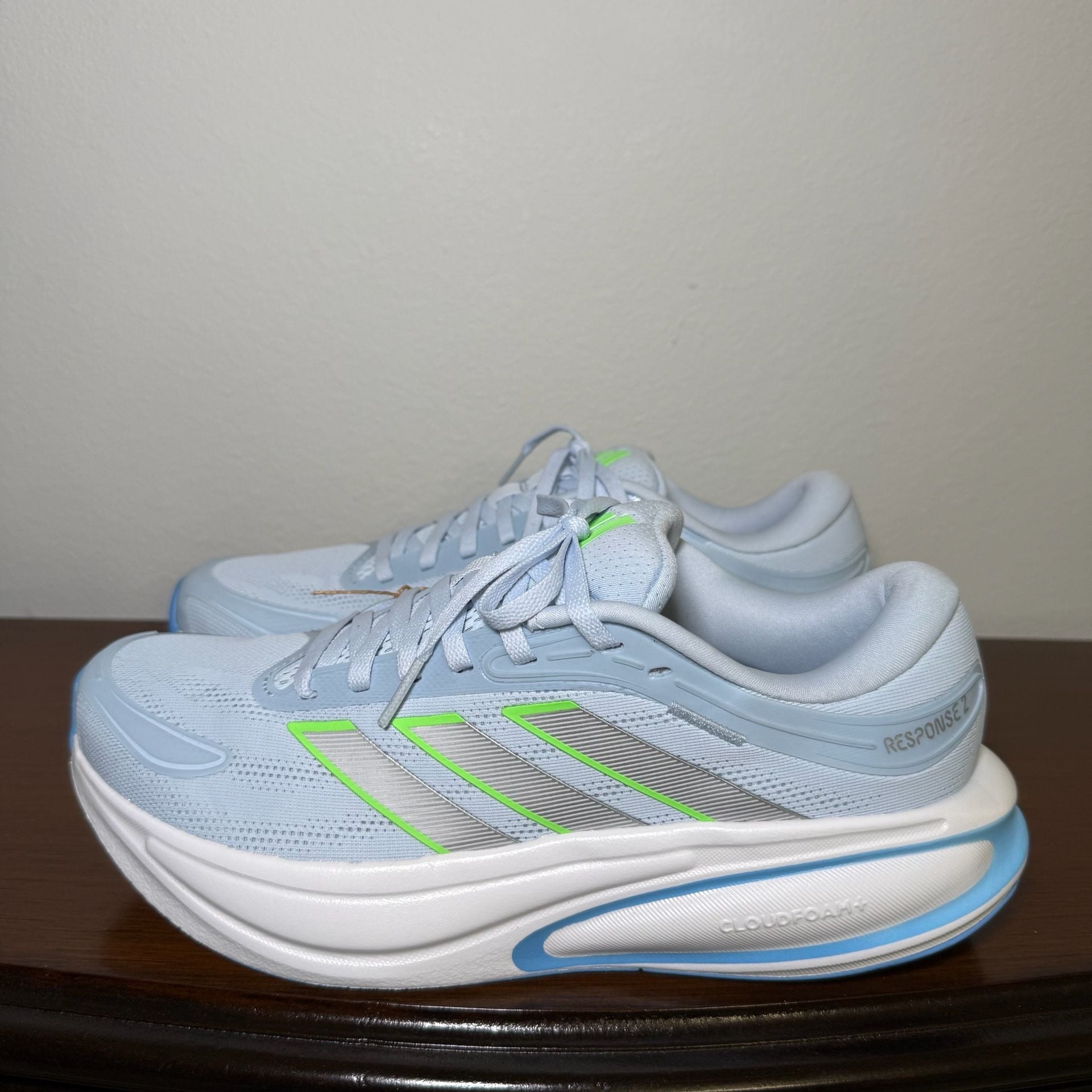 Adidas Response 2 Running Shoes Size 8 Blue Lime Burst 2