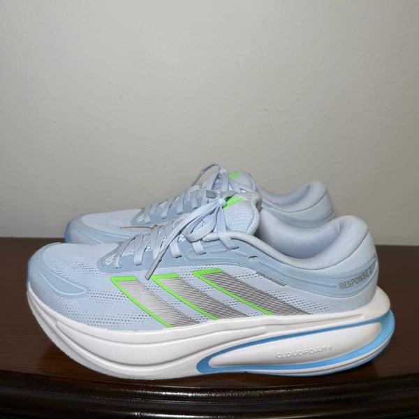 Adidas Response 2 Running Shoes Size 8 Blue Lime Burst