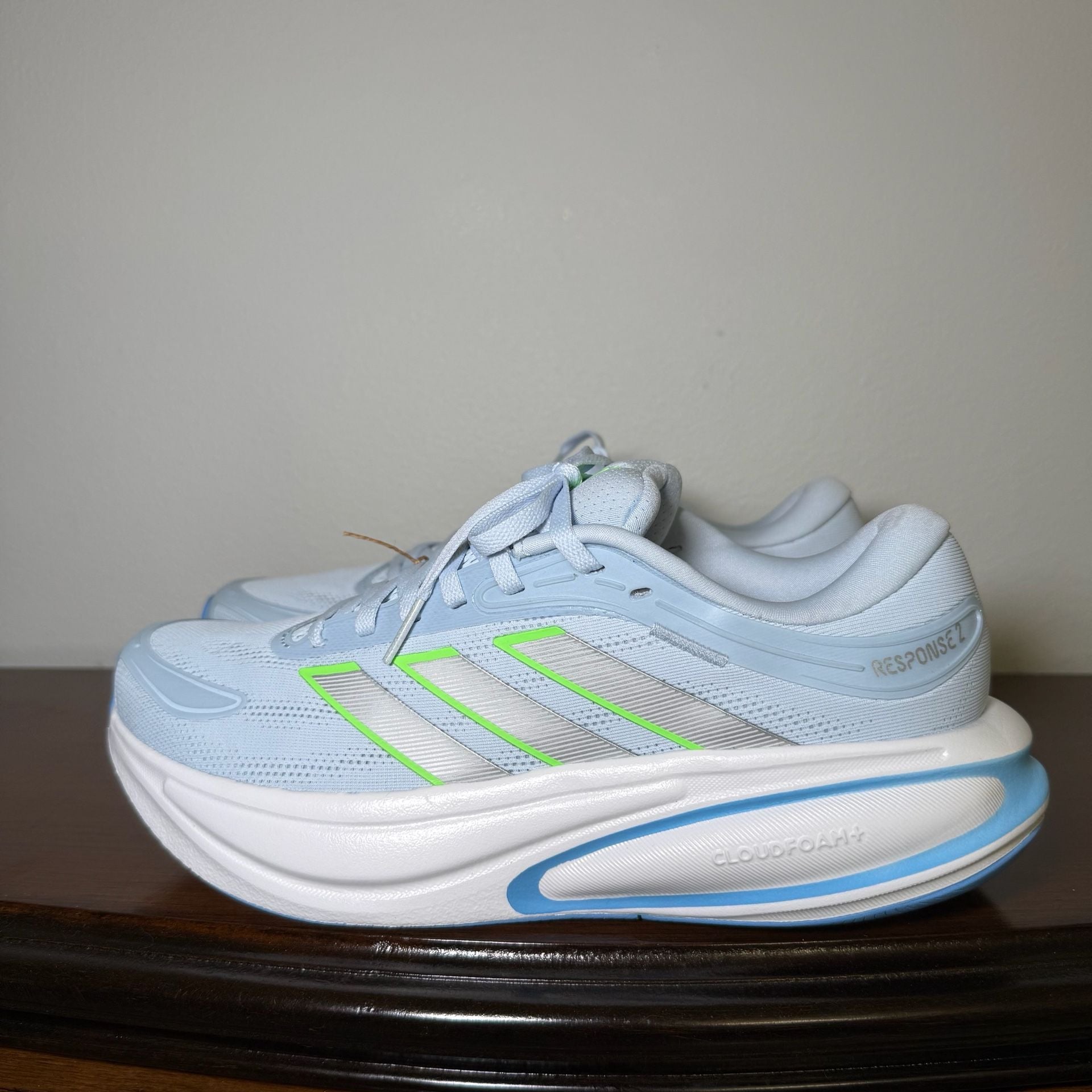 Adidas Response 2 Running Shoes Size 8 Blue Lime Burst 12