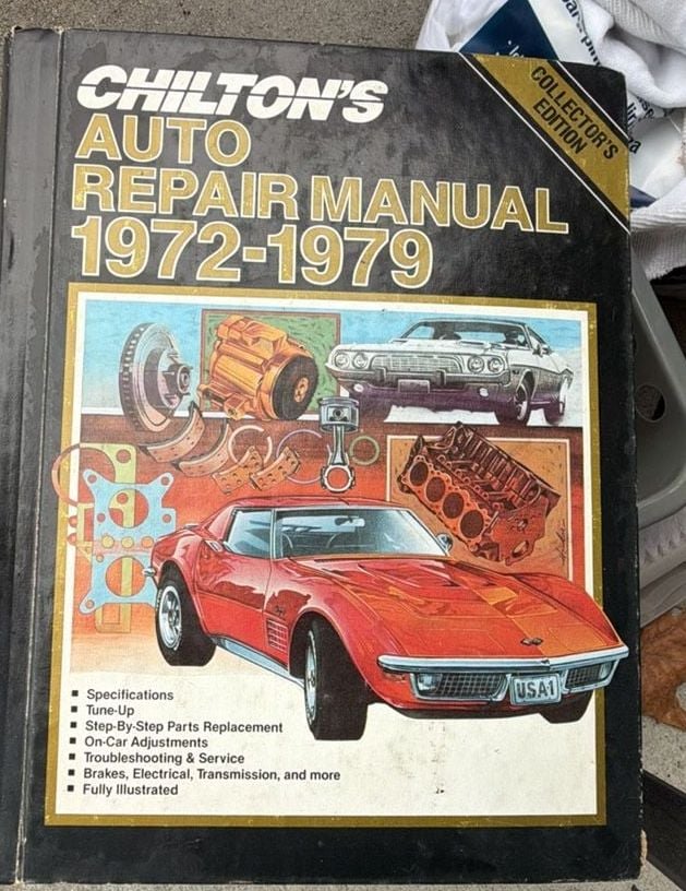 Chilton's Auto Repair Manual 1972-1979 Hardcover 1