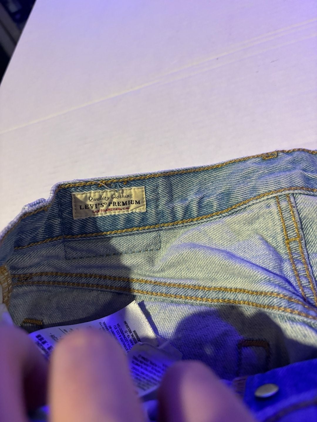Levi's Premium Button Fly Jeans Size 30x32 Light Wash Denim 5