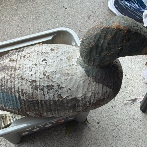 Vintage Hand Carved Wood Duck Decoy Swivel Head