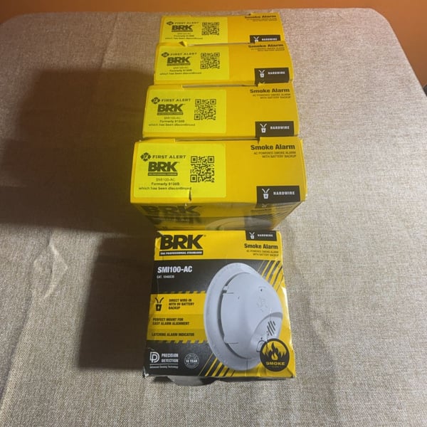 BRK SMI100-AC Smoke Alarm 5 Pack