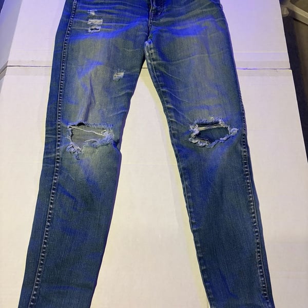 Madewell 9" High Riser Skinny Skinny Jeans Size 28 Distressed Blue Denim