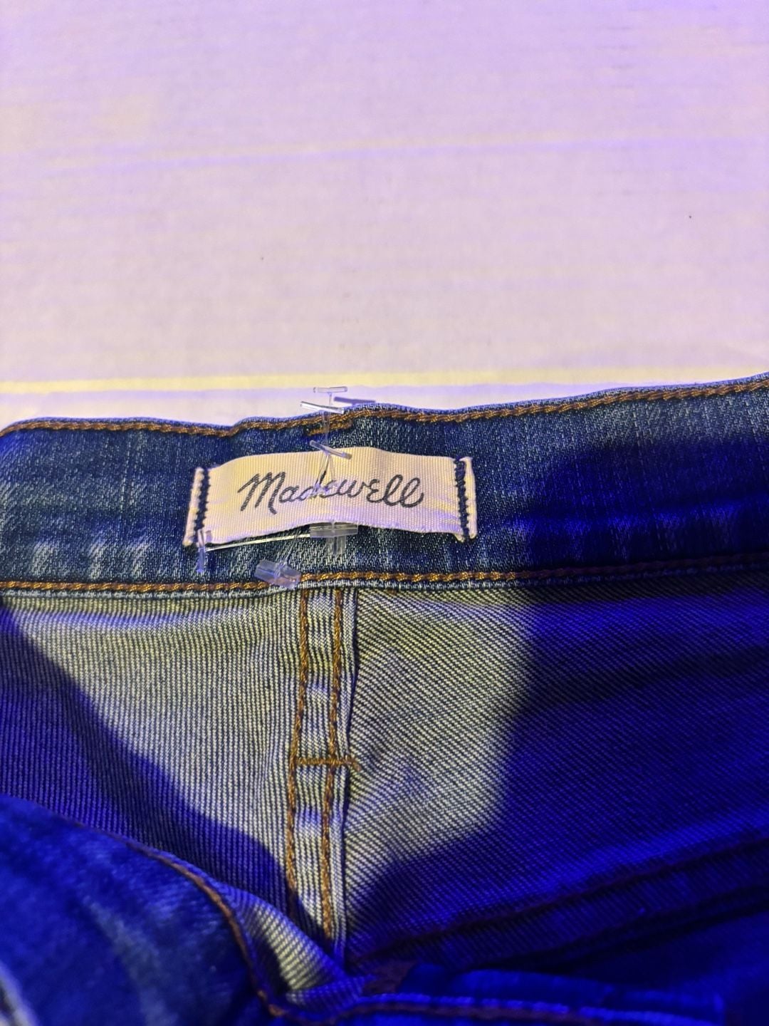 Madewell 9" High Riser Skinny Skinny Jeans Size 28 Distressed Blue Denim 4
