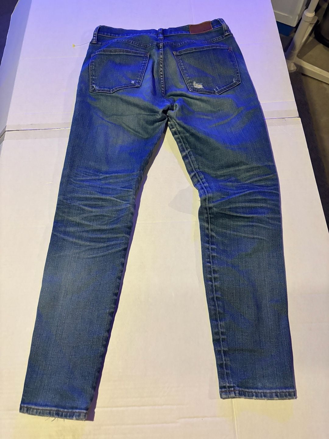 Madewell 9" High Riser Skinny Skinny Jeans Size 28 Distressed Blue Denim 8
