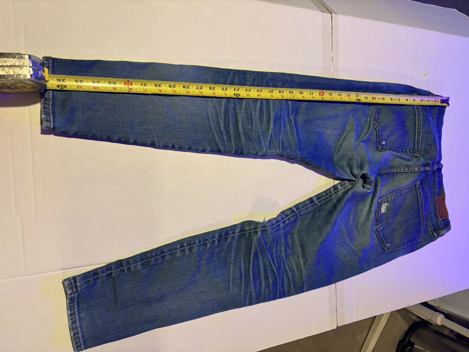 Madewell 9" High Riser Skinny Skinny Jeans Size 28 Distressed Blue Denim 9
