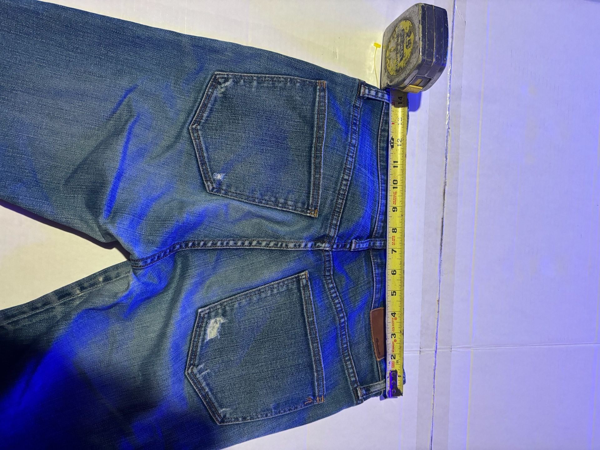 Madewell 9" High Riser Skinny Skinny Jeans Size 28 Distressed Blue Denim 10