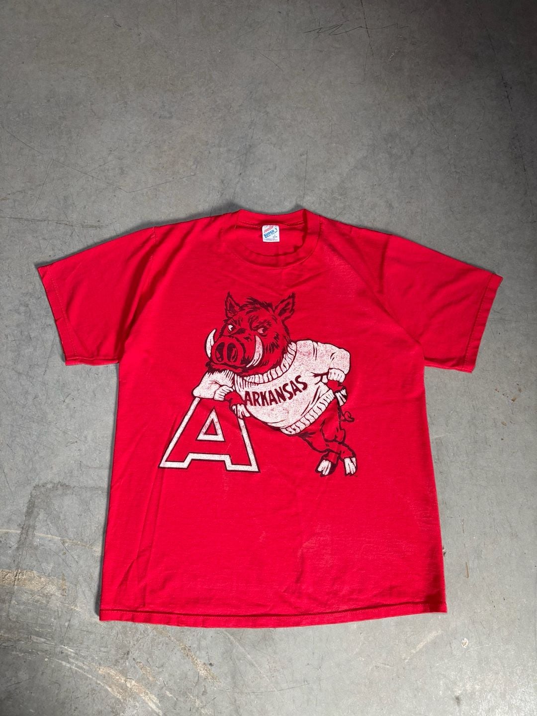 80s Jerzees Arkansas Razorbacks T-Shirt Size L 2