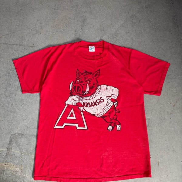 80s Jerzees Arkansas Razorbacks T-Shirt Size L 