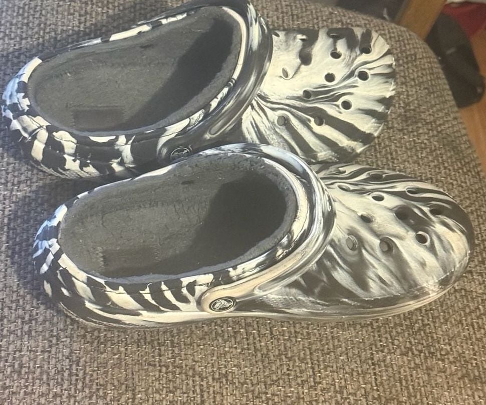 Crocs Unisex Classic Marbled Clog Black/White (8M/10W) 3