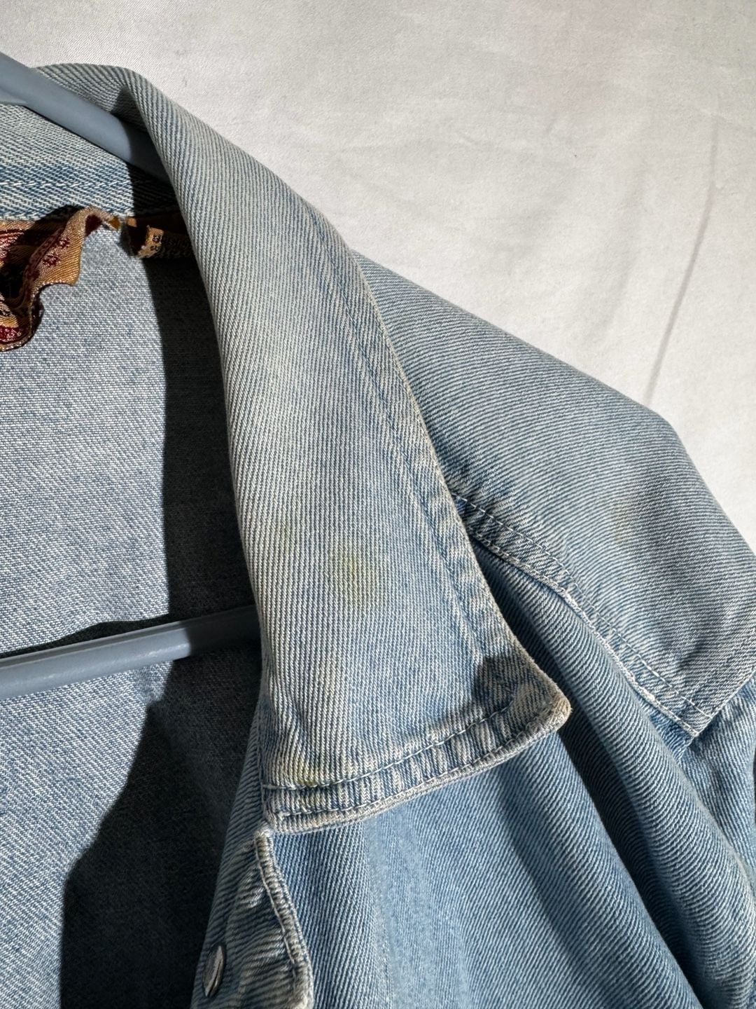 Ignite Mens Jacket Denim Chore Coat Cotton Pockets Light Blue Large 3