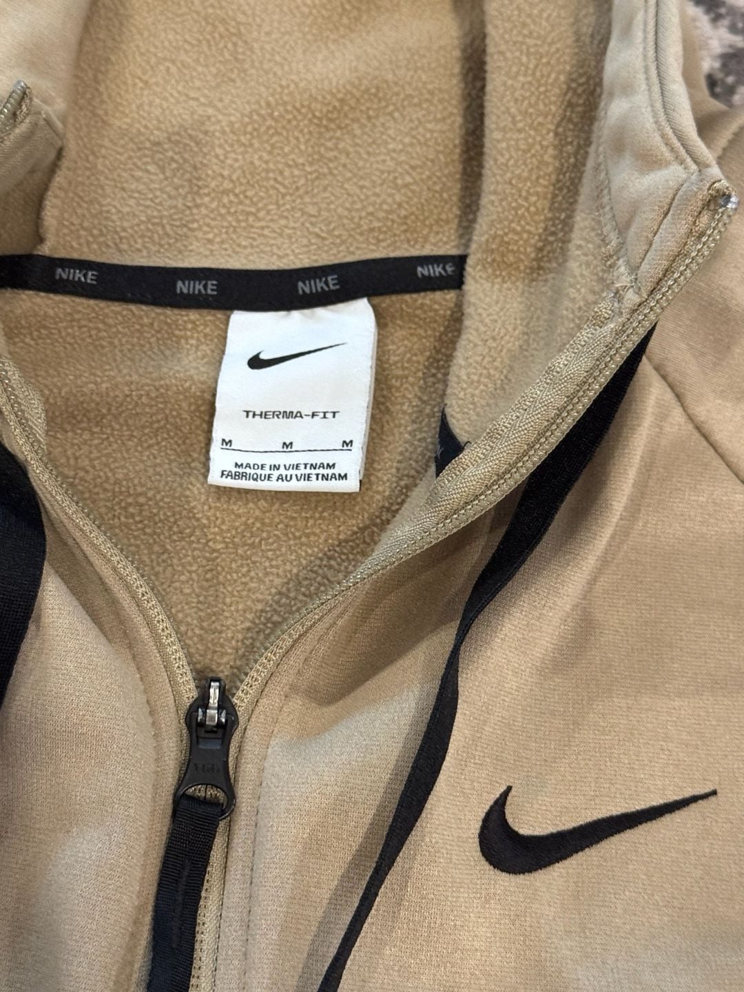 Nike Therma-Fit Full Zip Hoodie Tan Khaki DQ4830-251 5