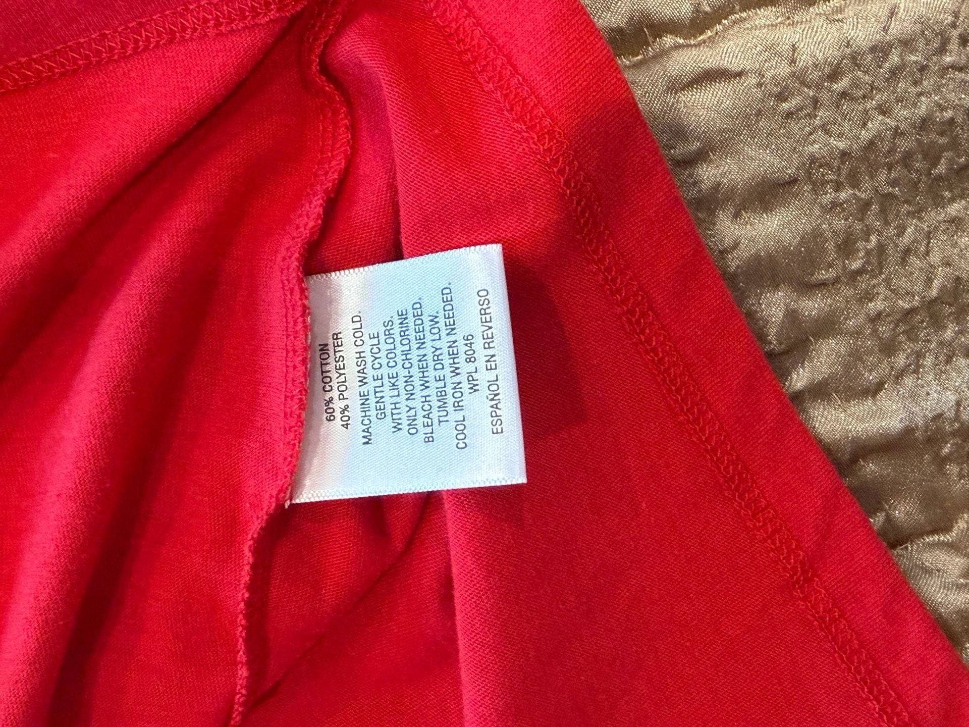 inc International Concepts V-Neck Short Sleeve Tee Size L Red 8