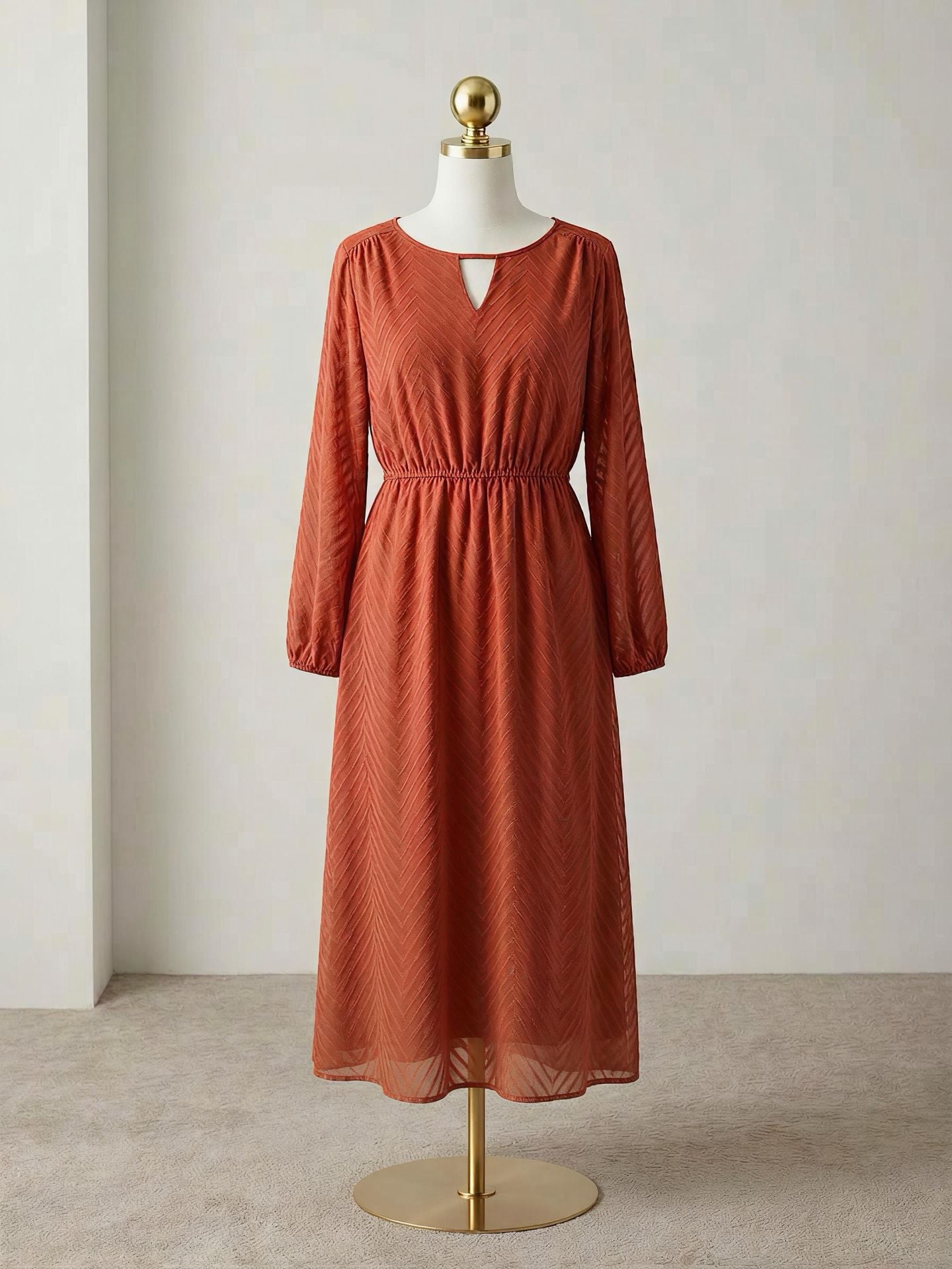 BloomChic Keyhole Textured Ruffles Dress Plus Size 2X 18-20 with Pockets 2