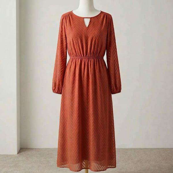 BloomChic Keyhole Textured Ruffles Dress Plus Size 2X 18-20 with Pockets 