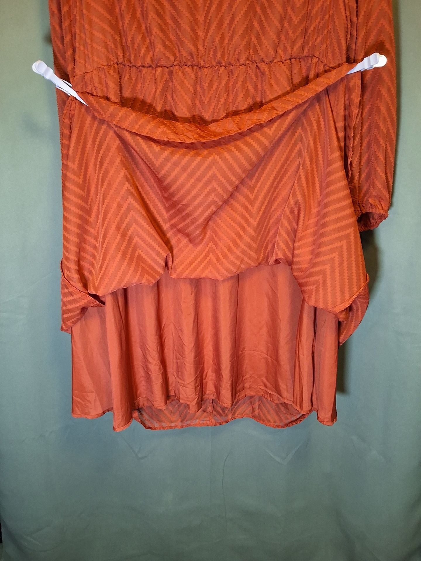 BloomChic Keyhole Textured Ruffles Dress Plus Size 2X 18-20 with Pockets 6