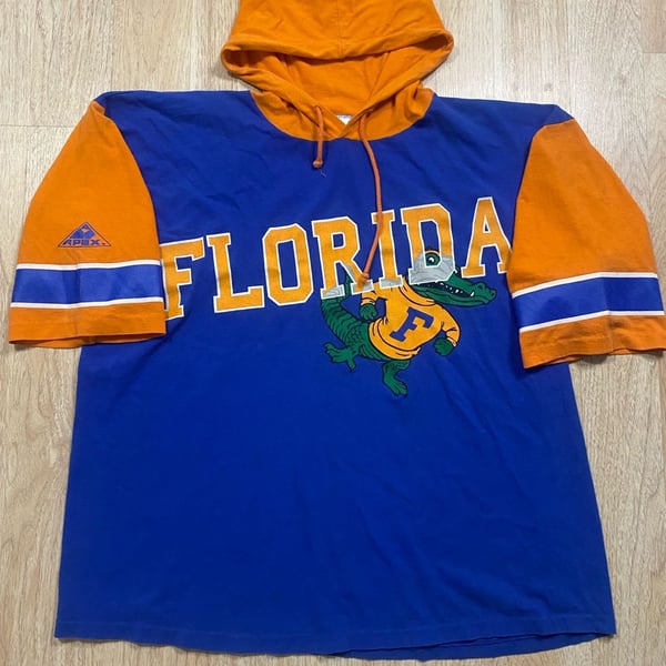 Apex One Florida Gators Short Sleeve Hoodie Size L Vintage