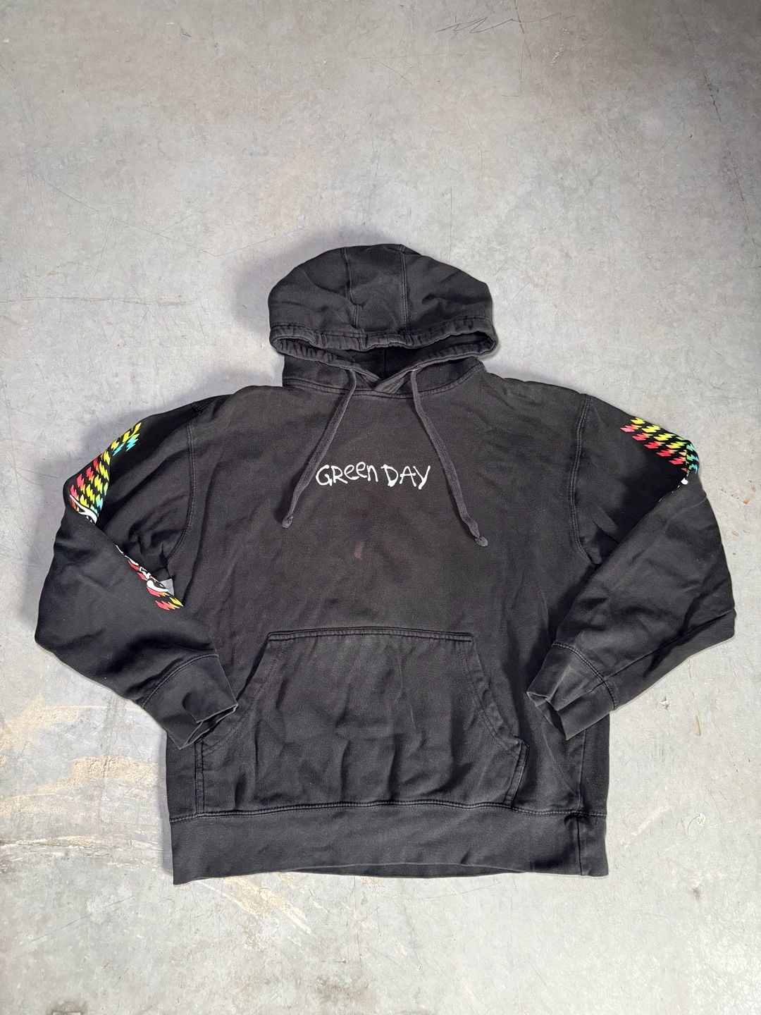 Y2K Green Day Unicorn Rainbow Hoodie Black 2