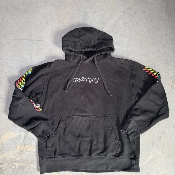 Y2K Green Day Unicorn Rainbow Hoodie Black
