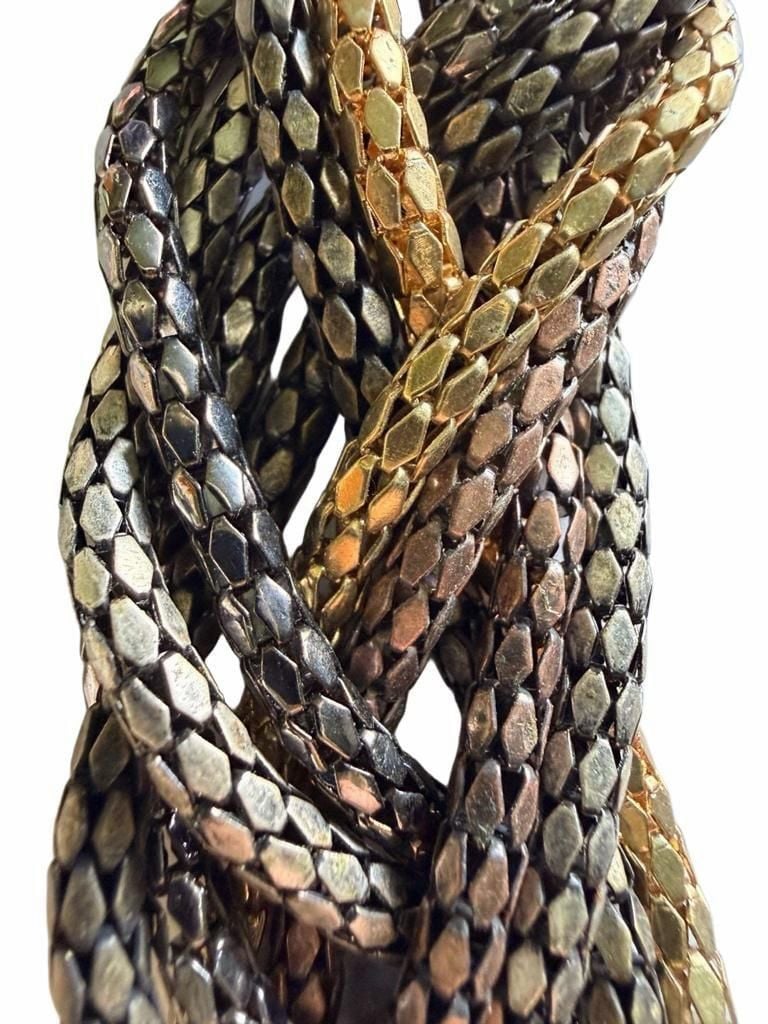 Paparazzi Multi Strand Metallic Braided Necklace 4