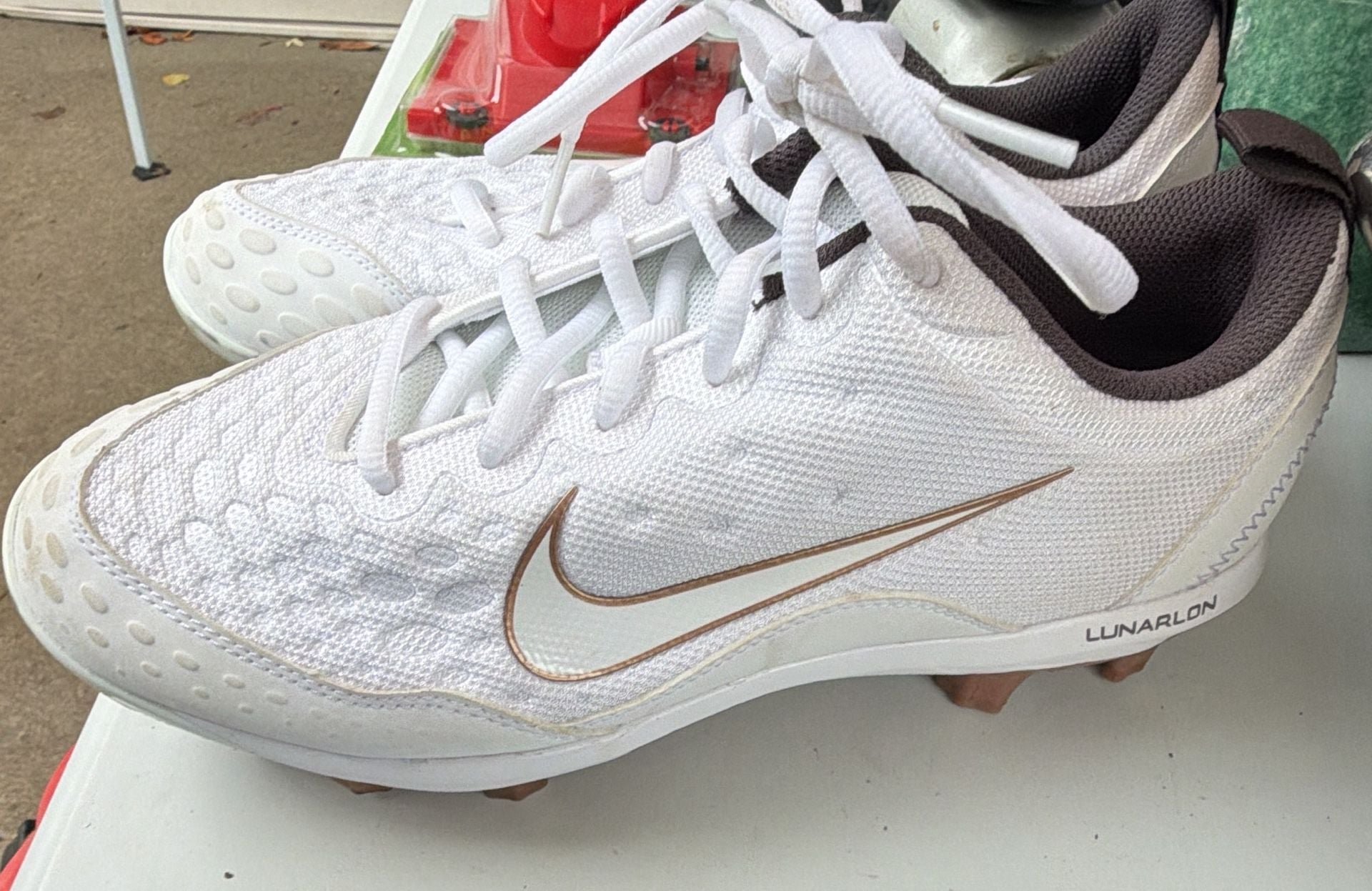 Nike Hyperdiamond 2 Pro Size 8 White Cleats 3