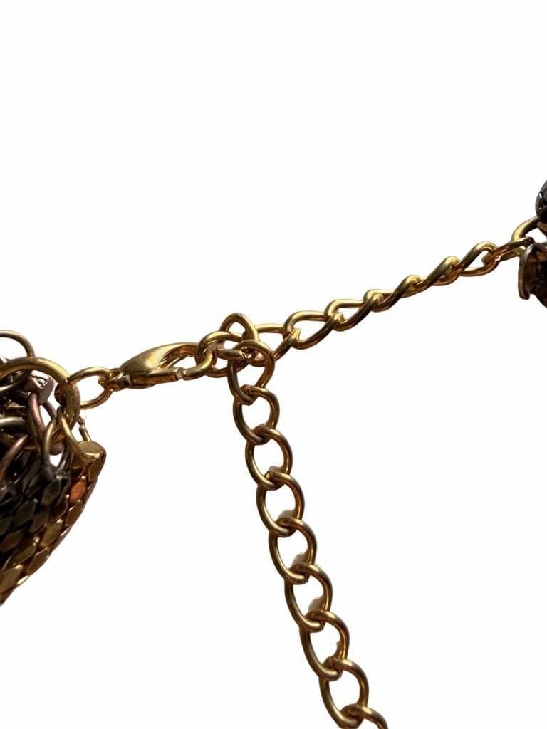Paparazzi Multi Strand Metallic Braided Necklace 6