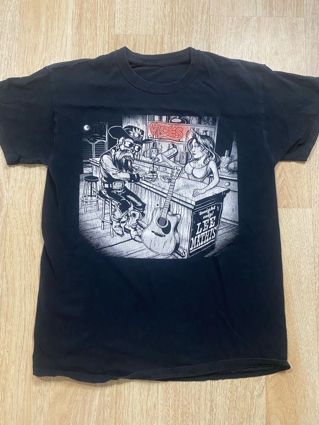 Lee Mathis Vices Bar Graphic T-Shirt Black 2