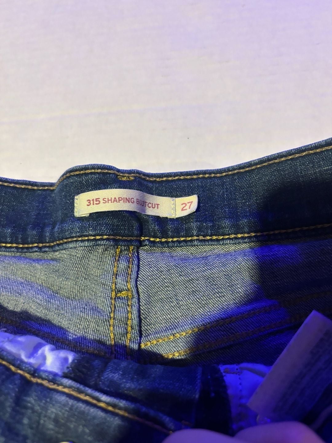Levi's 315 Shaping Bootcut Dark Wash Denim Jeans Size 27 4