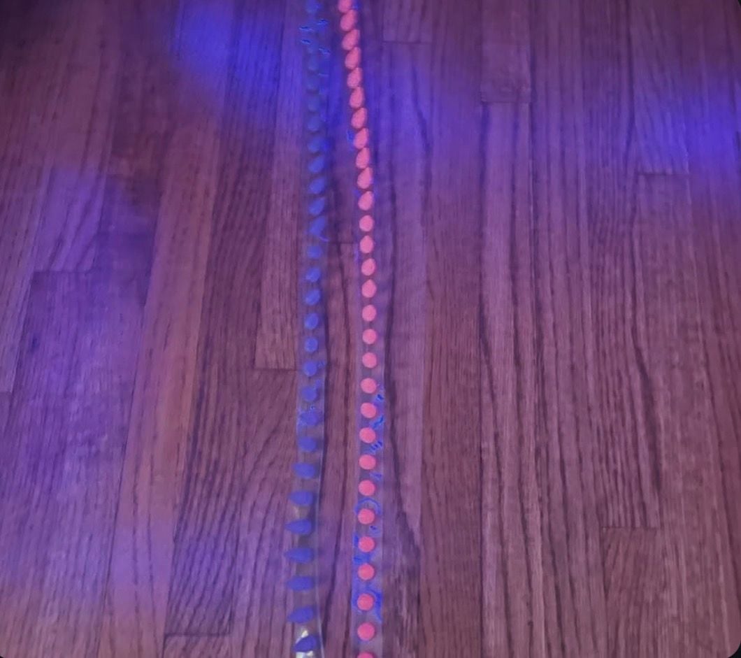 Couch uk pvc uv reactive purple and pink spiked belts (130 EACH!!)(DM WHAT ONE U WANT) 3