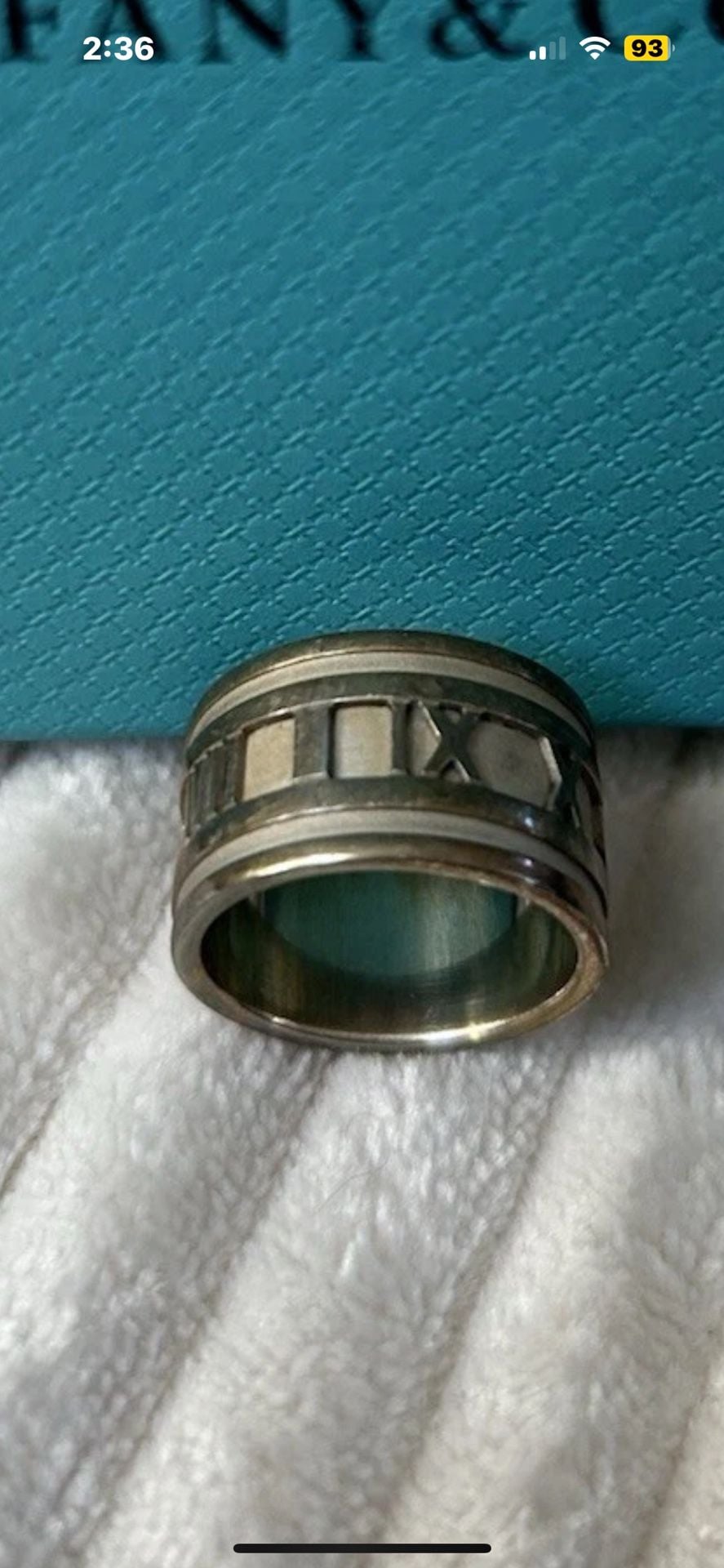 Tiffany & Co. Atlas Wide Band Ring Sterling Silver 925 2